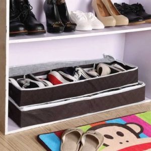 Portable Folding Under Bed Shoes Organizer